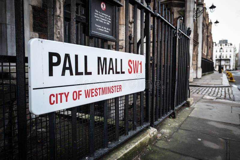Pall Mall stock afbeelding
