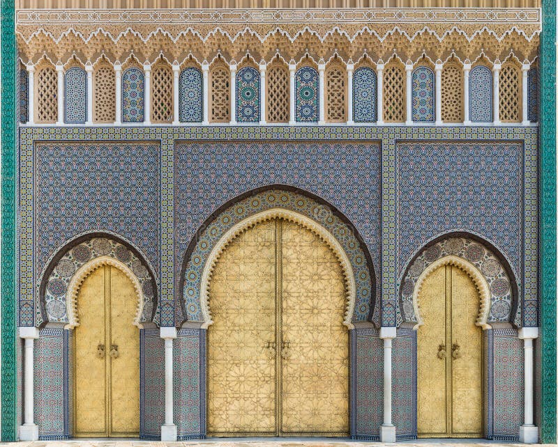 Bab Dar Lmakhzen or the Royal Palace Gate in Fes, Morocco