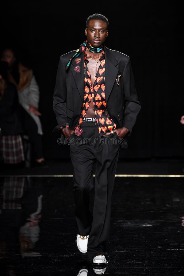 Baba Diop Walks the Runway at the Versace Pre-Fall 2019 Collection ...