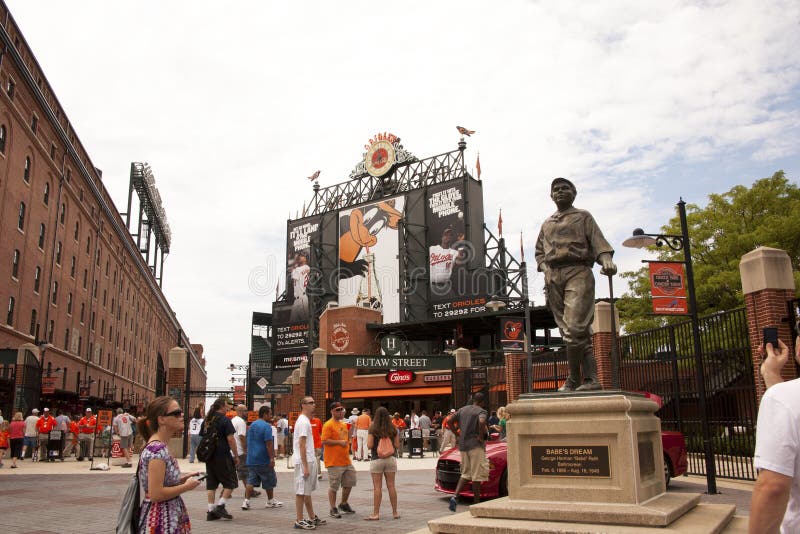 Babe Ruth Statue at Camden Yards stock photos