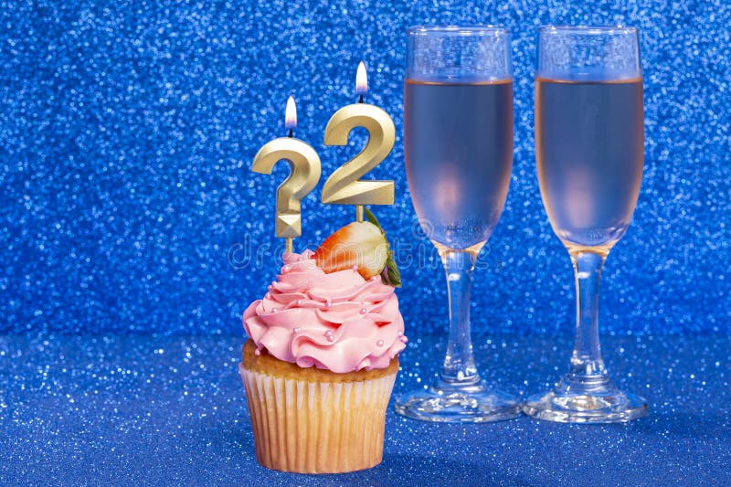 Cupcake With Number For Celebration Of Birthday Or Anniversary Question Mark And Number 2. Cupcake With Number For Celebration Of Birthday Or Anniversary Question Mark And Number 2.