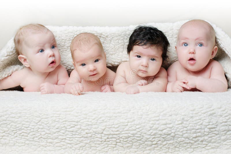 Babies on a light background