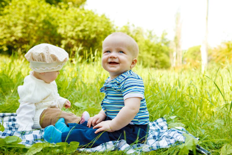 Babies in park