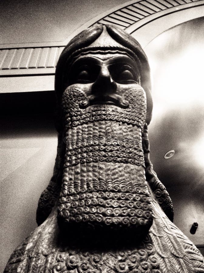 Babilońska postać Nimrud Lamassu obrazy royalty free