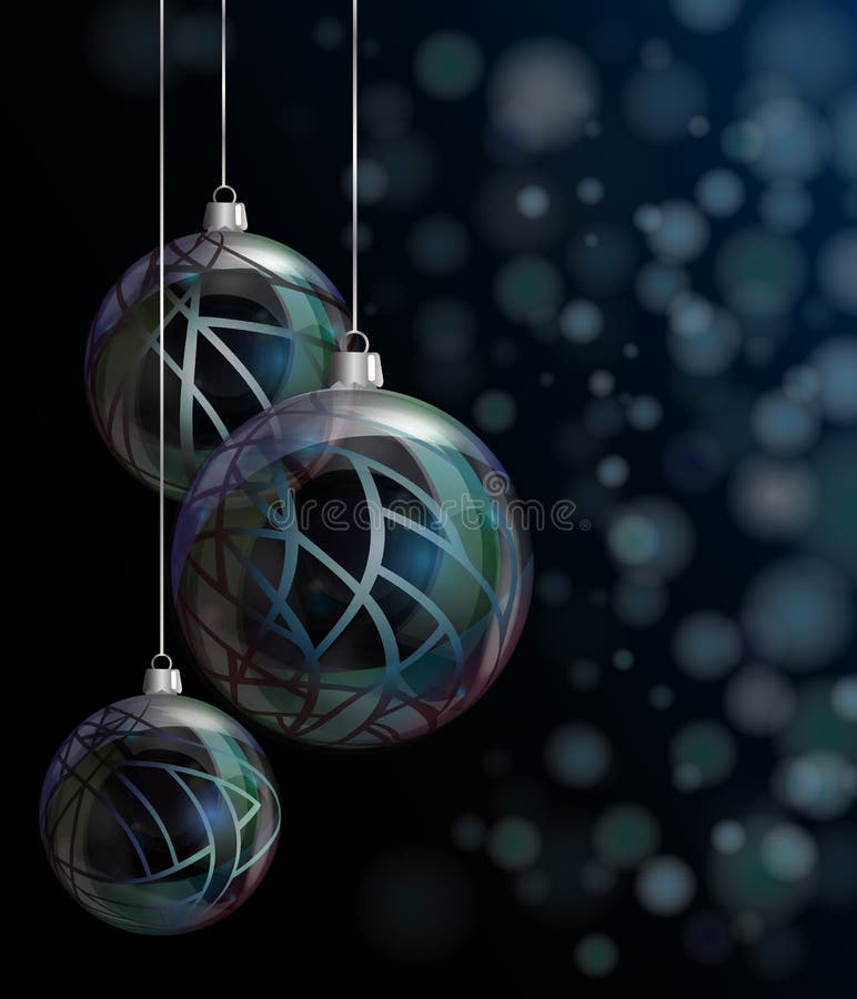 Babioles en verre élégantes de Noël illustration stock Babioles en verre élégantes de Noël illustration stock