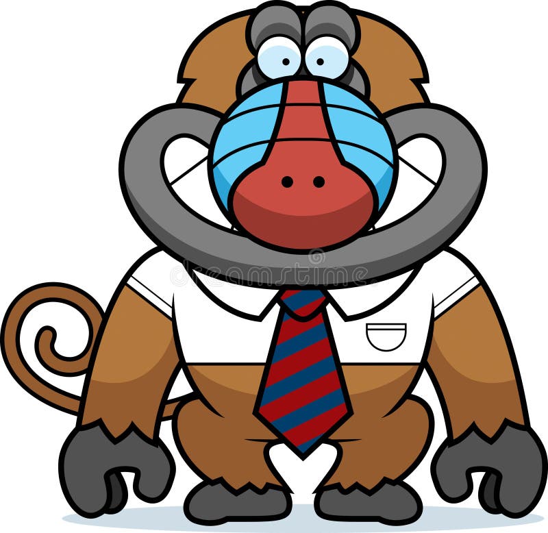 Baboon κινούμενων σχεδίων δεσμός διανυσματική απεικόνιση Baboon κινούμενων σχεδίων δεσμός διανυσματική απεικόνιση