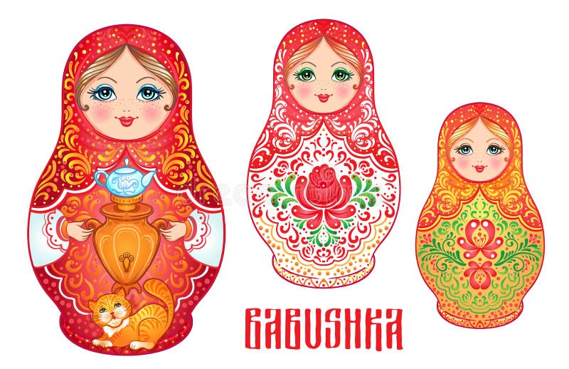 Babushka (matryoshka), Traditional Russian Wooden Nesting Doll D Stock Vector - Illustration of matreshka, decorative: 101863315 Babushka (matryoshka), Traditional Russian Wooden Nesting Doll D Stock Vector - Illustration of matreshka, decorative: 101863315
