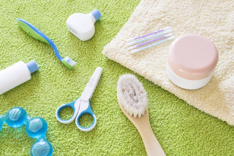 Baby Accessories for Bathroom Stock Image Image of hand, package