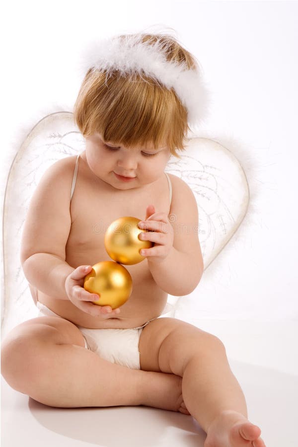 Baby Angel stock image. Image of baby, girl, sleeping 15254595