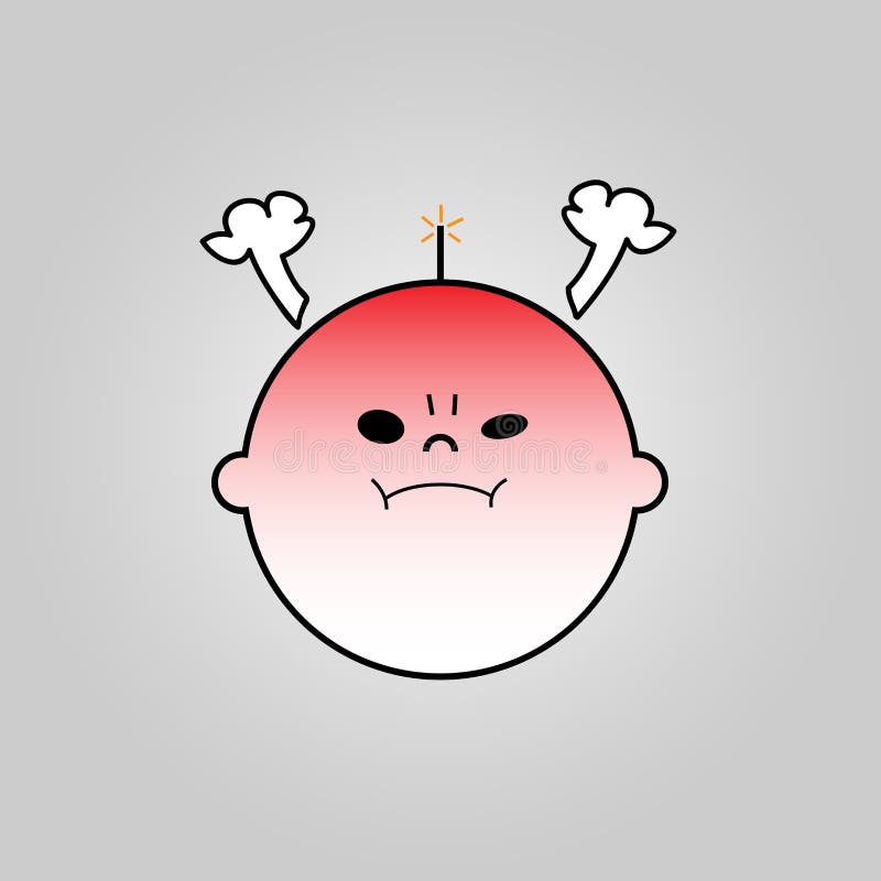 Baby angry icon vector illustration