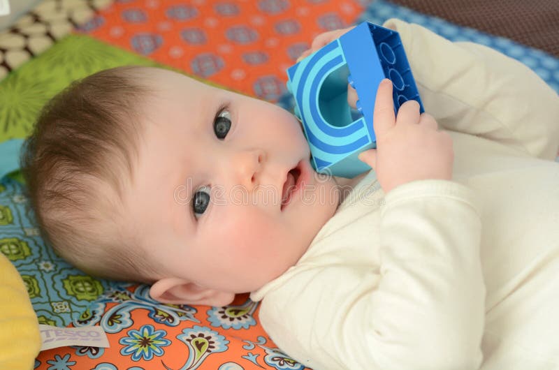 Baby Awake in Buggy stock photo. Image of young, buggy 6252260