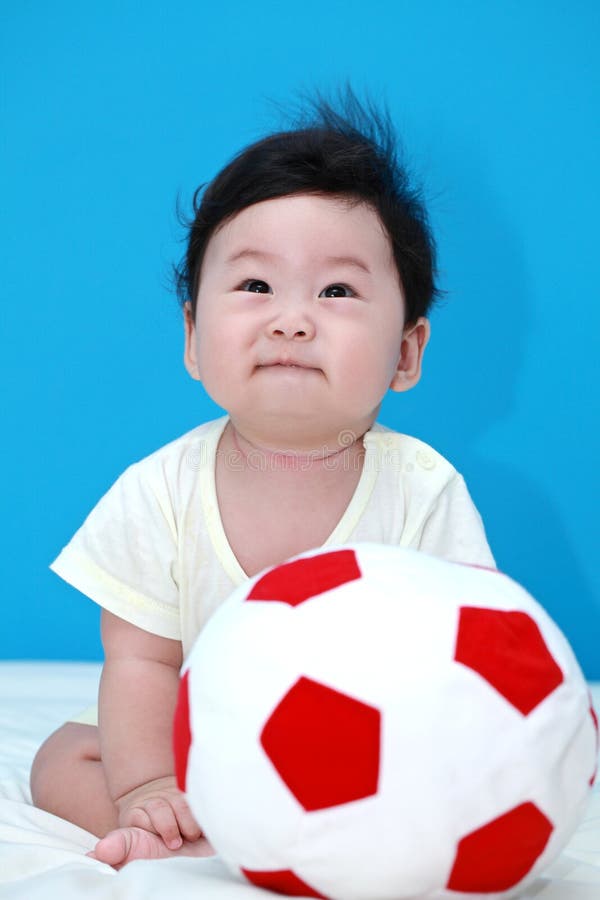 Baby with Ball stock image. Image of people, child, enjoy 27396215