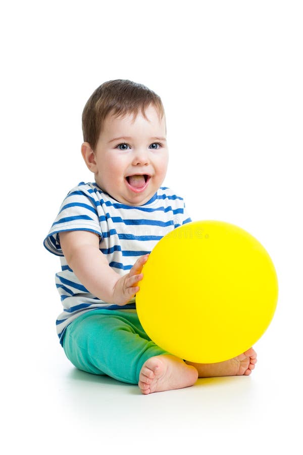 Baby With Balloon In Hands Stock Photo Image Of Decorative