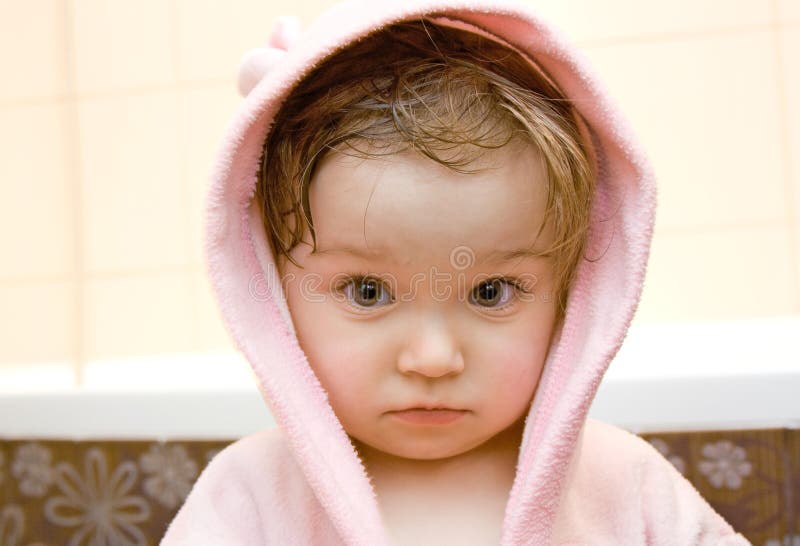 Baby in bath stock photo. Image of expression, clean, beautiful 8400542