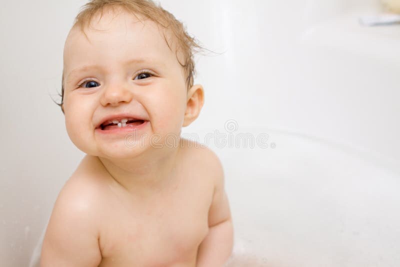 Baby In Bath Picture. Image 9911965