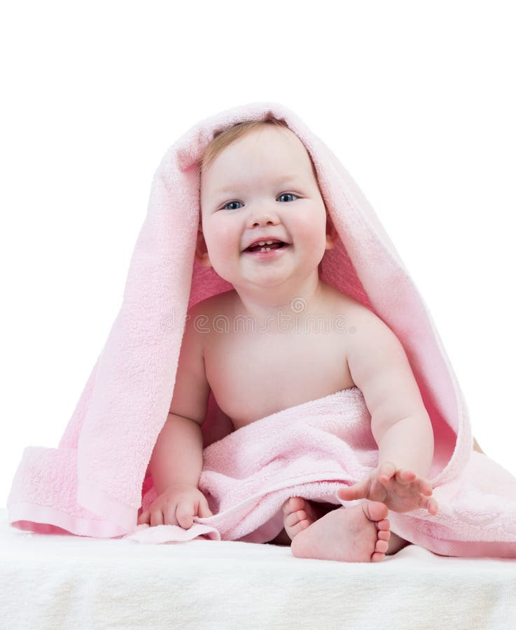 Baby after bathing stock image. Image of cheerful, happiness - 28986915