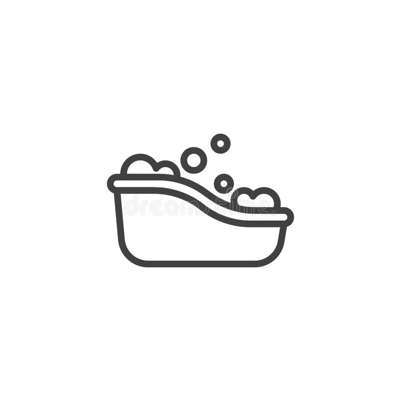 Baby Bathtub Line Icon Stock Vector Illustration Of Linear Baby Bathtub Line Icon Stock Vector Illustration Of Linear
