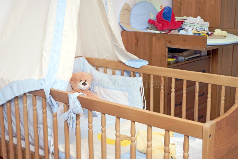 Baby bed stock photo. Image of wardrobe, family, crib 37856584