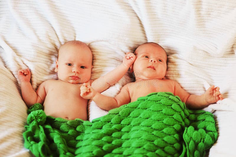 Baby in bed. stock photo. Image of white, girl, resting 70724982