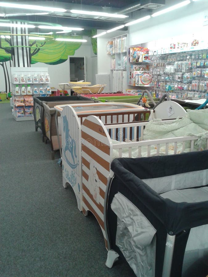 Baby beds editorial stock photo. Image of floor, indoor 36853458