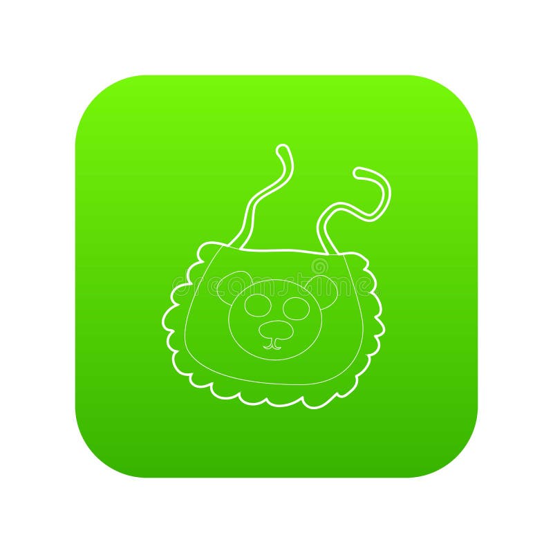 Download Baby bib icon green vector stock vector. Illustration of ...