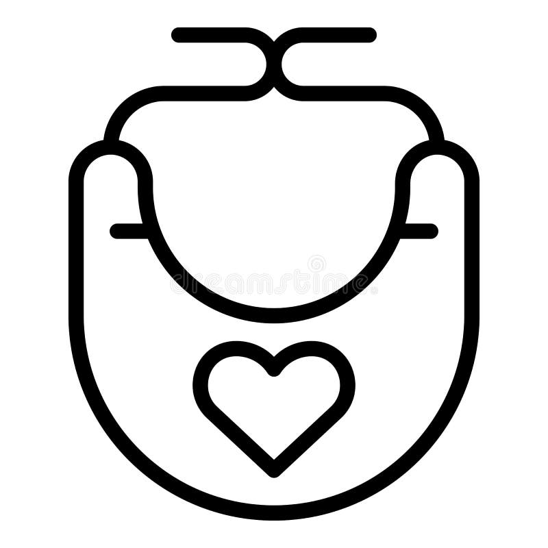 Download Baby Bib Icon, Outline Style Stock Vector - Illustration ...
