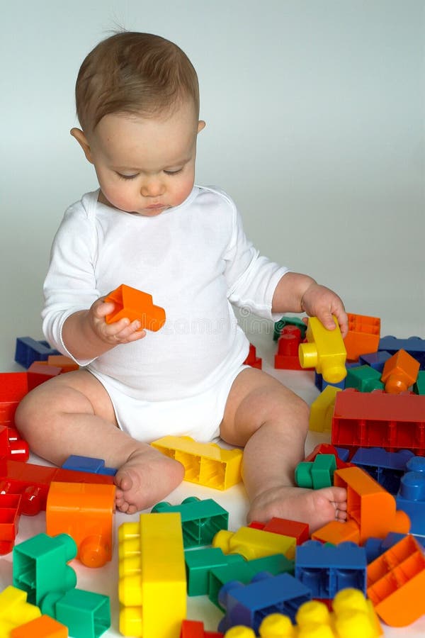 Baby Blocks stock photo. Image of toes, discovering, building 2177468