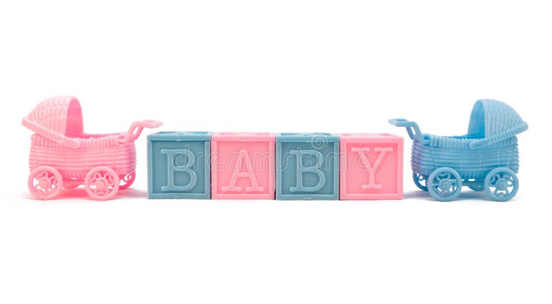 Baby blocks and strollers royalty free stock photography Baby blocks and strollers royalty free stock photography