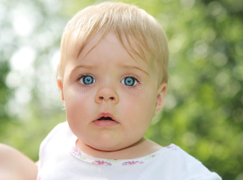 Baby with blue eyes stock photo. Image of baby, portrait 15922998