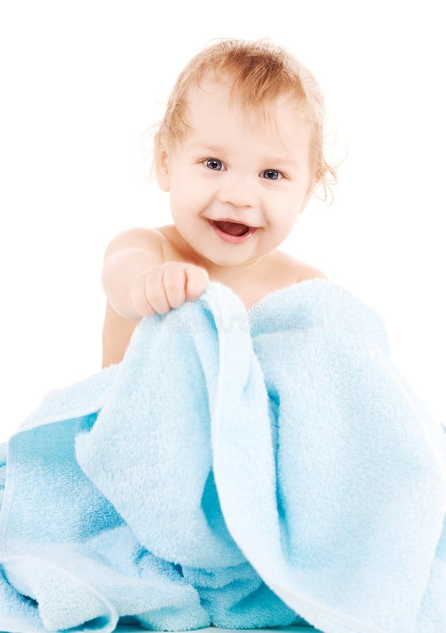 Baby Newborn Sleeping Wrapped in Bath Towels Stock Image Image of