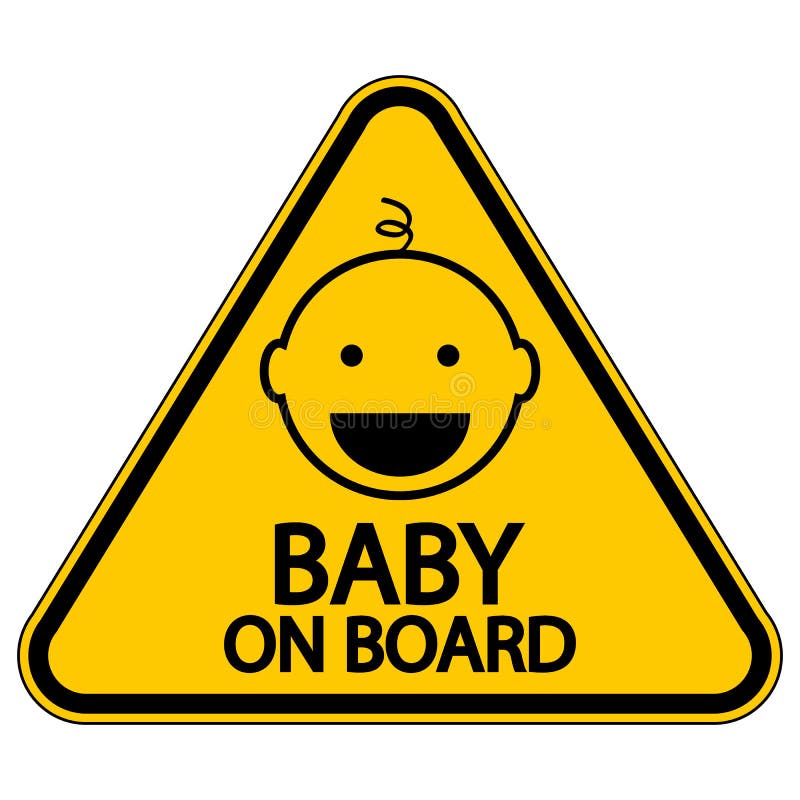 Baby Board Sign Sticker Car Children Stock Illustrations – 162