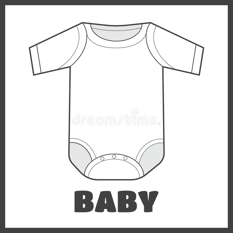 Newborn Baby Bodysuit Template Stock Vector Illustration of empty