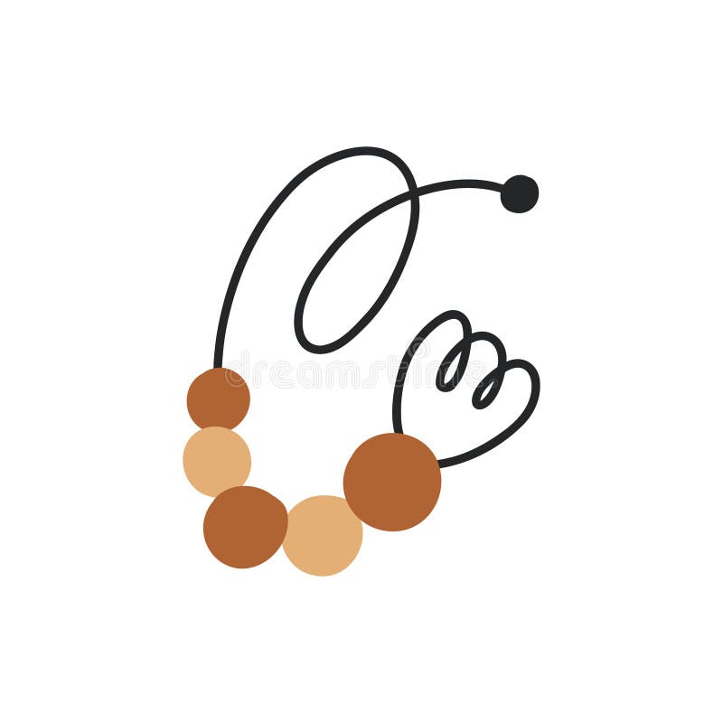 Baby Boho wooden rattles laced stock illustration