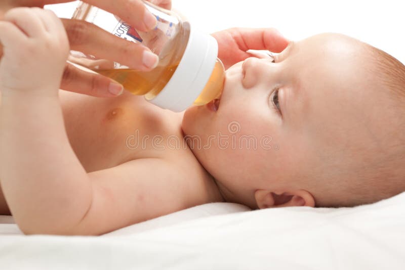 Baby with bottle