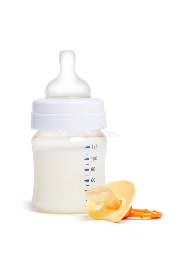 Baby bottle and pacifier stock image. Image of childhood 23186255