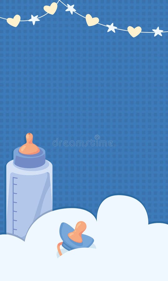 Baby Boy Accessories in Clouds Stock Vector Illustration of product