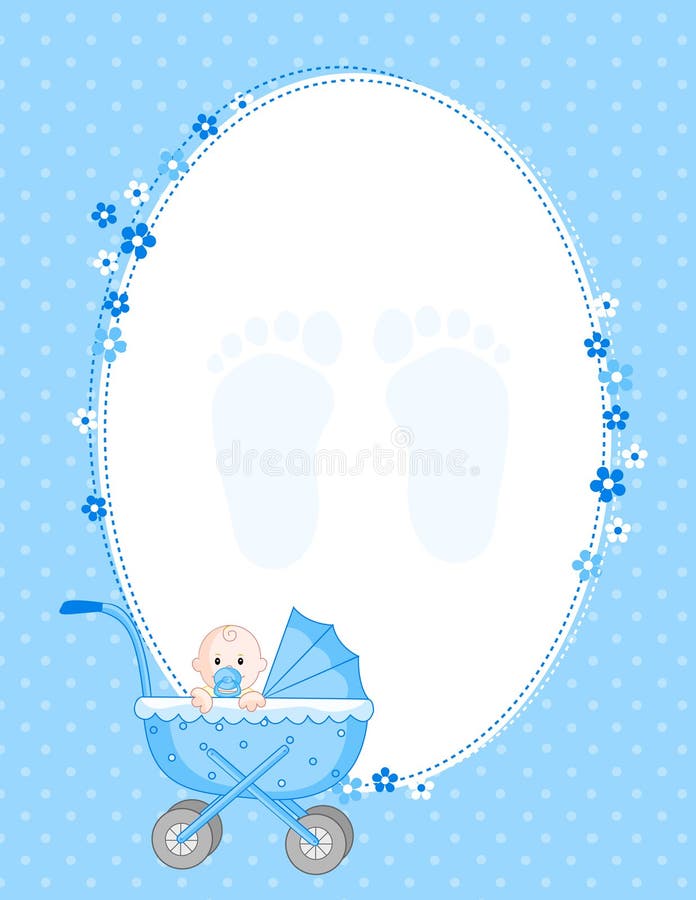 Baby boy arrival royalty free illustration