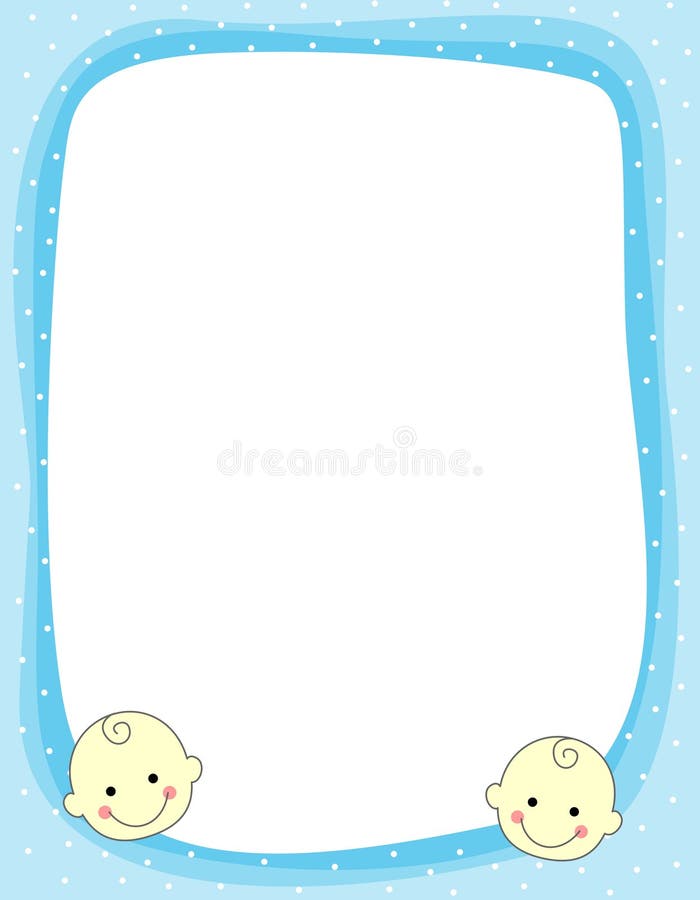 Baby boy arrival card / background stock illustration