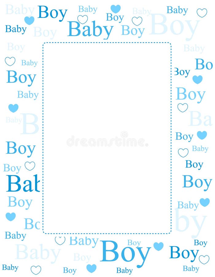 Baby boy arrival card / background stock illustration