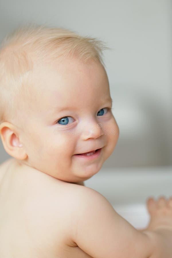 Baby boy with blue eyes stock photo. Image of healthy 85926044
