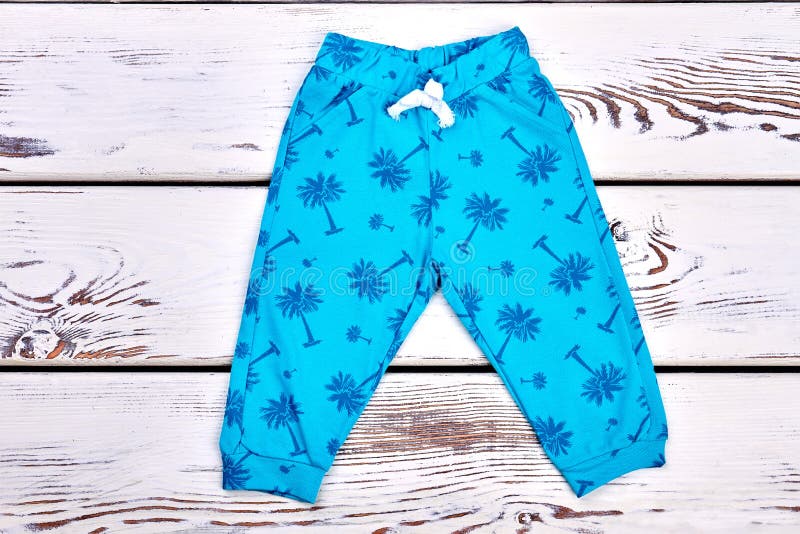 Baby Boy Blue Printed Trousers. Stock Image - Image of harem, retail ...