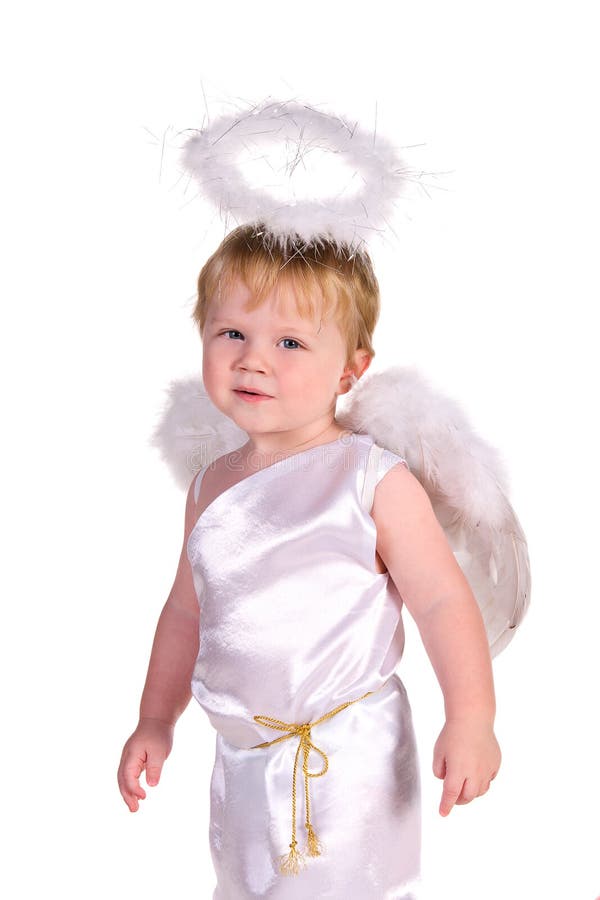 Baby Boy In Costume Of Angel Stock Image - Image of tunic, angel: 25620791