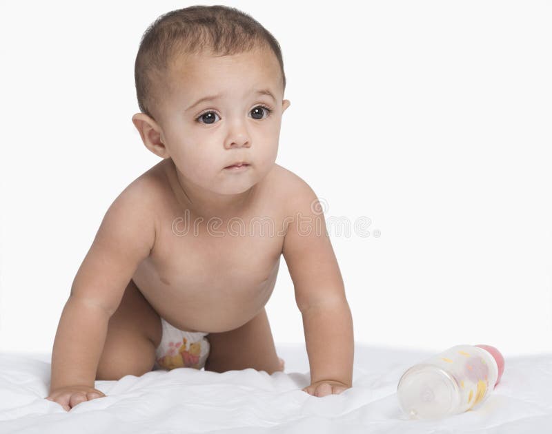 Baby boy crawling royalty free stock image Baby boy crawling royalty free stock image