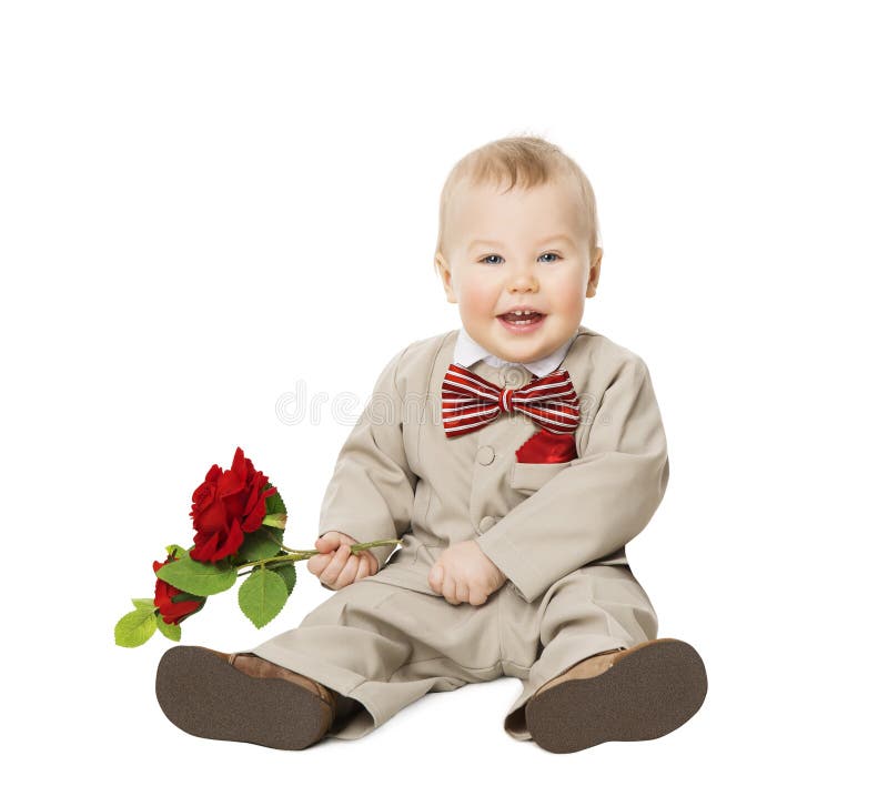 Baby Boy Flower, Kid Well Dressed Suit, Children Fashion Clothing