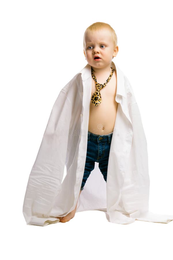 Baby Boy Huge Shirt Tie Studio Stock Photos Free & RoyaltyFree Stock