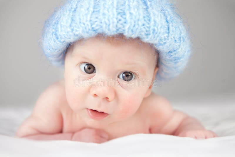 Baby boy knit hat