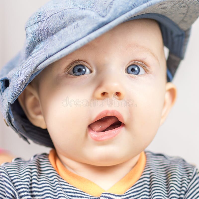 Smiling Baby Boy In Santa Claus Dress Stock Image Image Of Skin