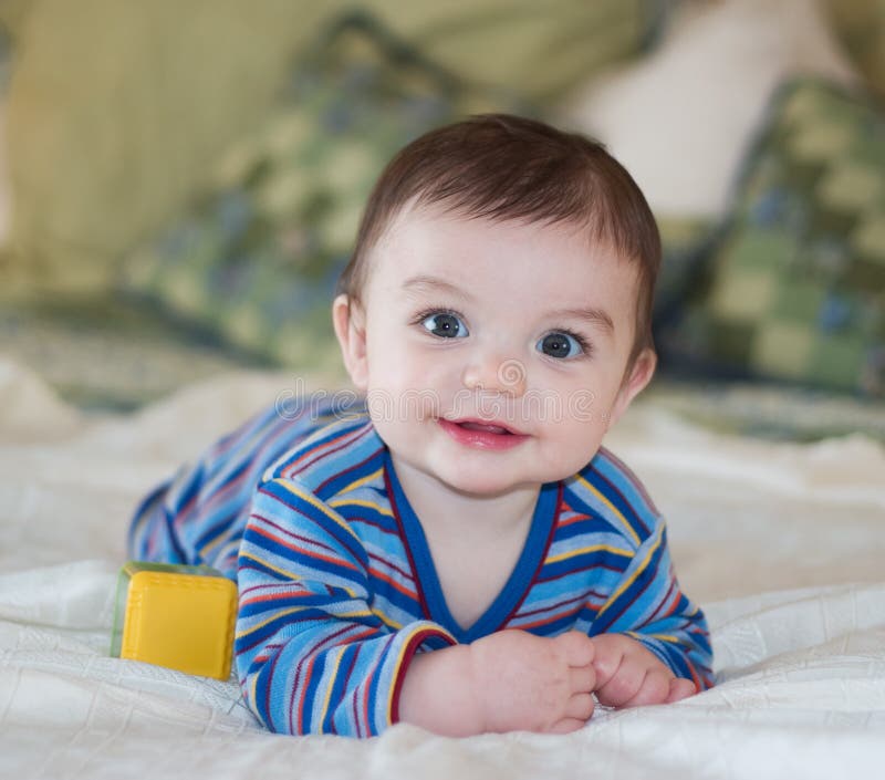 Baby Boy Smiling while Posing