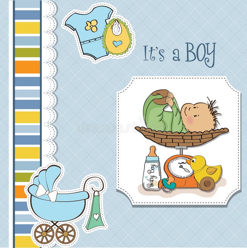 Download Baby Boy Weighed On The Scale Stock Vector - Illustration ...