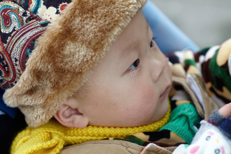 Baby boy in winter stock photo. Image of eyes, february 48095128